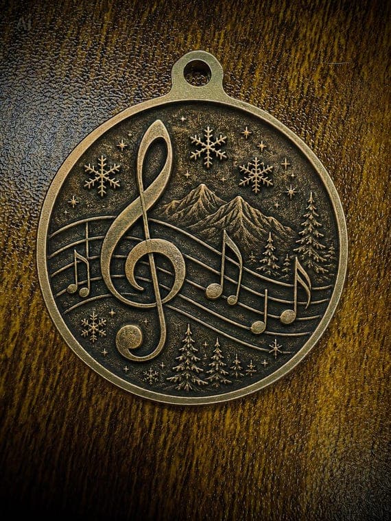 Personalized Music Lover’s Christmas Ornament 4
