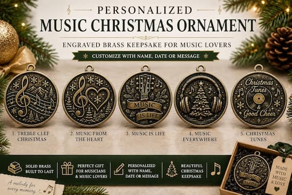 Personalized Music Lover’s Christmas Ornament 2