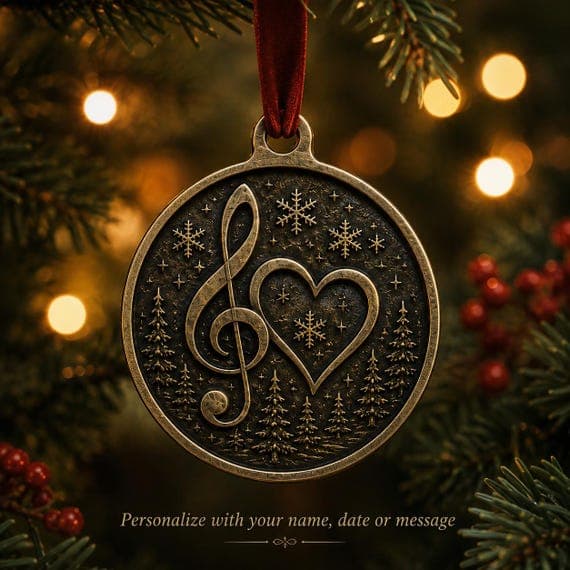 Personalized Music Lover’s Christmas Ornament